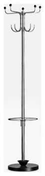 Image of Argos Home Coat, Hat and Umbrella Stand - Black and Chrome