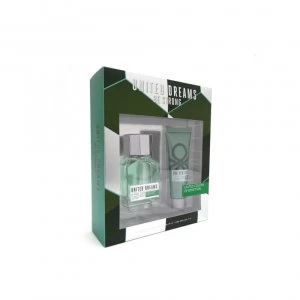 image of Benetton United Dreams Men Be Strong Geschenkset 100ml Eau de Toilette + 75ml Aftershave Balsem