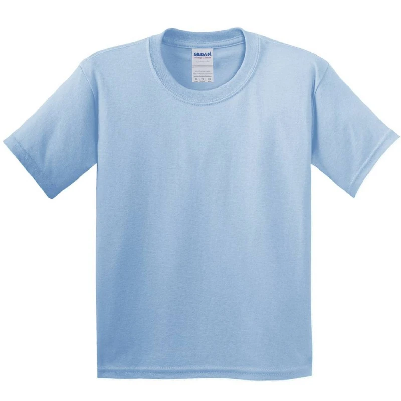 Image of Gildan Youth Heavy Cotton T-Shirt in Light Blue Size: XS Light Blue Unisex XS