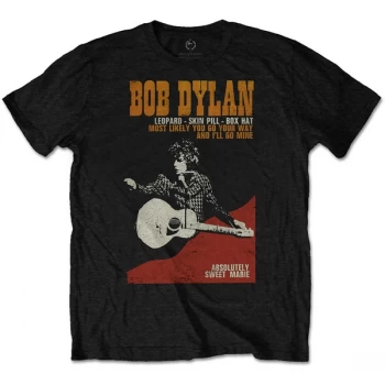 Image of Bob Dylan - Sweet Marie Unisex X-Large T-Shirt - Black
