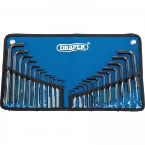 Image of Draper 25 Piece Hexagon Allen Key Set Metric and Imperial