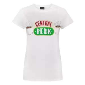 Image of Friends Womens/Ladies Central Perk T-Shirt (2XL) (White)