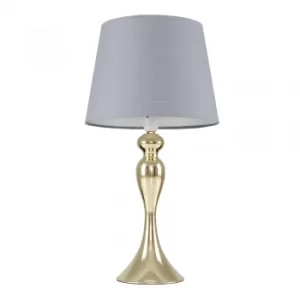 image of Faulkner Gold Touch Table Lamp with Grey Aspen Shade