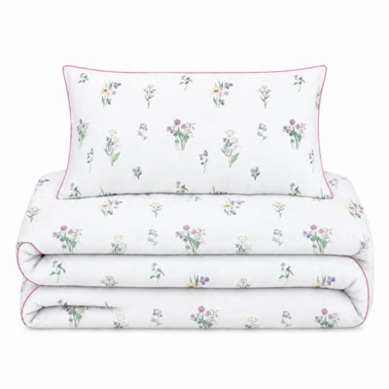 Image of Sweet Dreams Florelle Pink Botanical Printed Floral Duvet Cover And Pillowcase Set Double