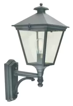 Image of Turin 1 Light Outdoor Wall Lantern Light Black IP54, E27