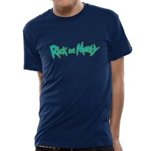 Rick And Morty - Logo Mens Small T-Shirt - Blie