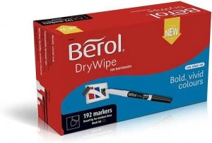 image of Berol Drywipe Pen Broad Black Pack of 192 1984897