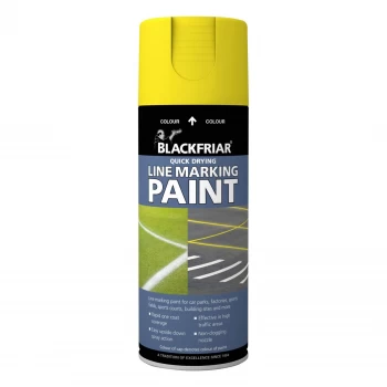 image of Rust-Oleum Blackfriar Yellow - Line Marking Paint - 400ml