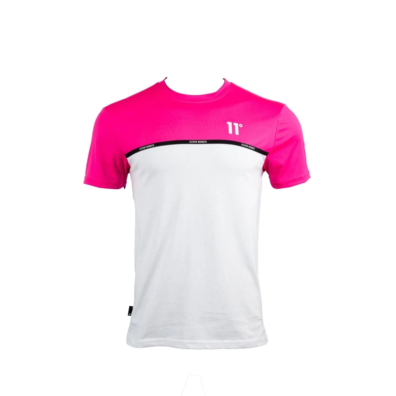 Image of 11 Degrees Cut & Sew Taped T-Shirt - Pink Pink XS