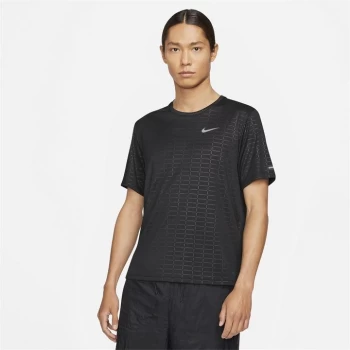 Image of Nike Miler Run Division Mens Short-Sleeve Running Top - Black