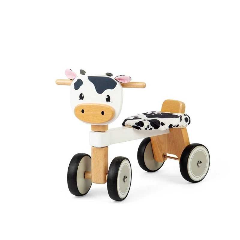 Image of Bigjigs Toys Wodoen Ride On Cow White