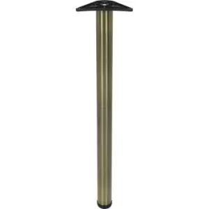 image of Rothley Worktop Leg 60mm x 870mm Antique in Brass Steel