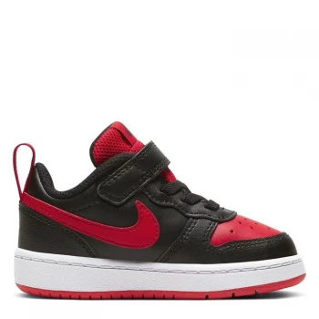 Image of Nike Court Borough Low 2 Baby/Toddler Shoe - Black/Red/White