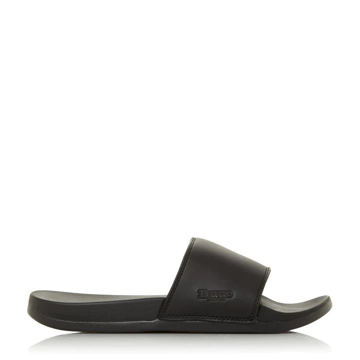 image of Dune 'Hideouts' Branded Logo Slider Sandals - 6 - black