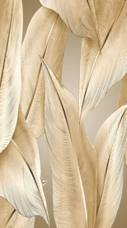 Image of Erismann Summer Leaves Digital Wallpaper Gold