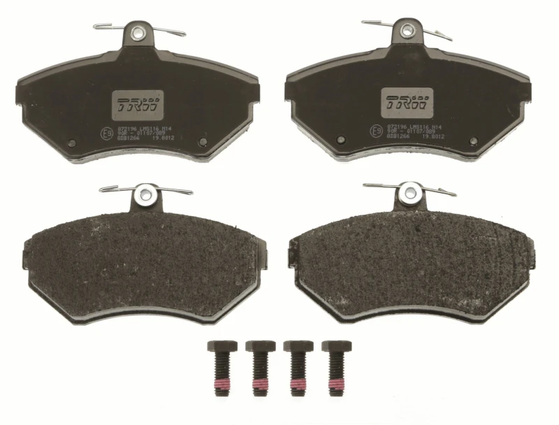 Image of TRW GDB1266 Brake pad set not prepared for wear warning indicator, with brake caliper screws Brake Pad Set,disc brake (402)