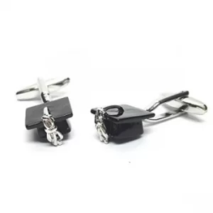 Image of Pair of Graduation Mortar Hat Cufflinks Gift Boxed
