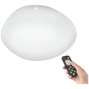 image of Eglo - Sileras LED Flush Ceiling Light White cct, Remote Control Included