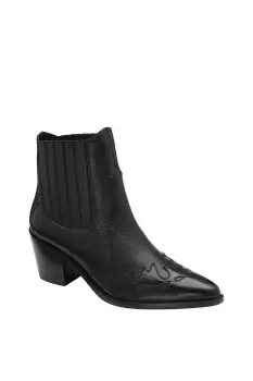 image of 'Galmoy' Leather Pull-On Ankle Boots