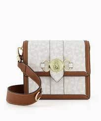 image of Dune 'Draycote' Small Monogram Shoulder Bag - white