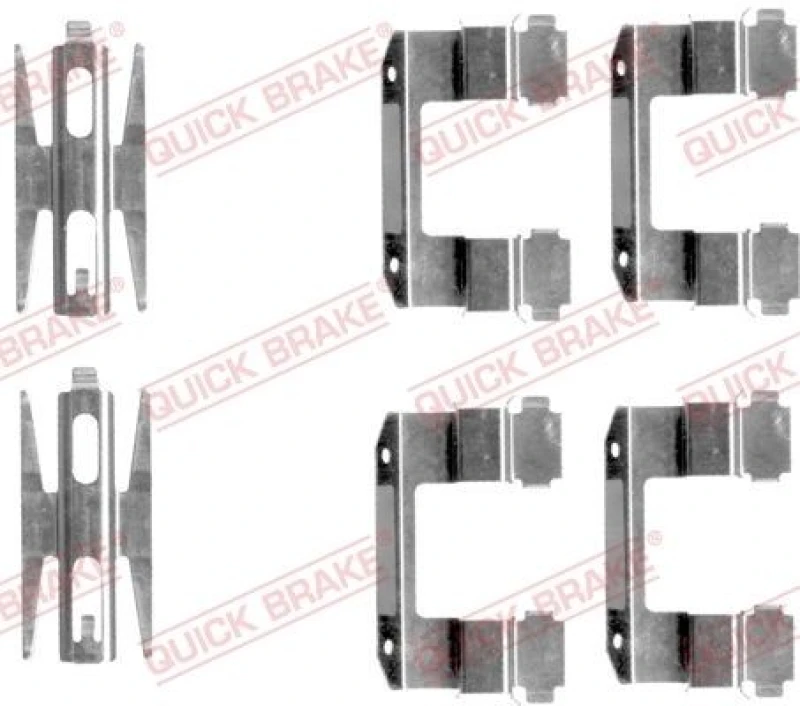 Image of QUICK BRAKE Brake pad fitting kit QUICK BRAKE 109-1618