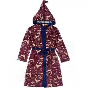 Image of Harry Potter Childrens/Kids Dressing Gown (13-14 Years) (Navy/Maroon/Gold)