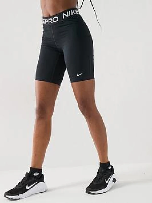 Image of Nike Pro 7" High Rise Shorts Womens - Black Female 10