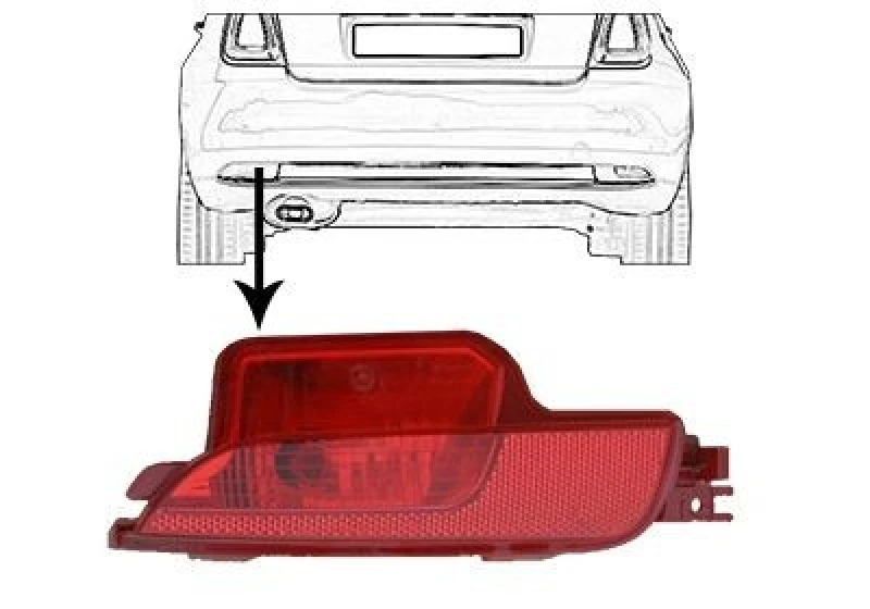 Image of VAN WEZEL Rear fog light VAN WEZEL 1614929