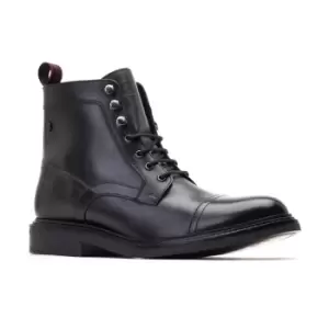 Image of Base London Mens Henderson Lace Up Leather Combat Boots UK Size 10 (EU 44)