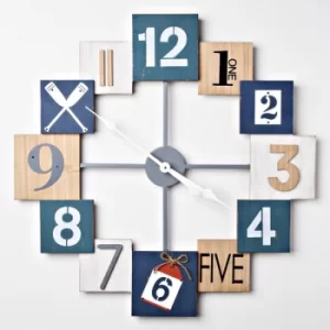 Image of Hometime Metal & MDF Wall Clock 70cm