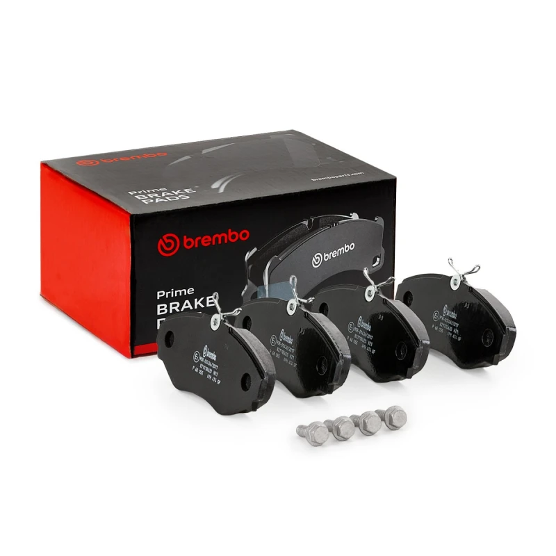 Image of BREMBO P 68 055 Brake pad set PRIME LINE excl. wear warning contact, with accessories, with anti-squeak plate Brake Pad Set,disc brake (402)