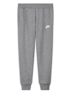 Image of Nike Girls Nsw Club Fleece Pant Lbr, Grey Heather, Size S=8-10 Years, Women