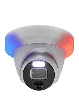 image of Swann Smart Security 4K Enforcer Controllable Red & Blue Flashing Lights, Spotlight & Colour Night Vision Add On Cctv Dome Camera - Swpro-4Kder-Eu