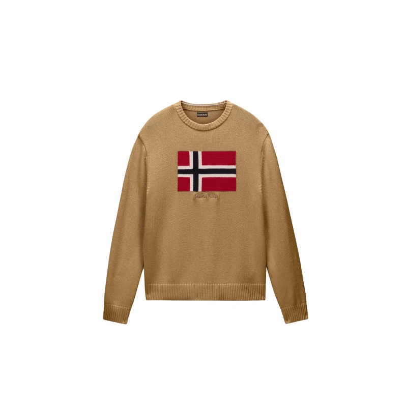 Image of Sweater Napapijri Mura Beige Male XS