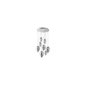 image of Ideal Lux Clown - 8 Light Medium Balloon Cluster Pendant Chrome, G9