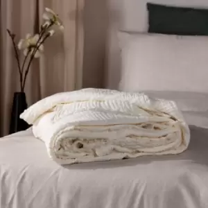 Image of Lark Crinkle Cotton Throw White / 240 x 260cm