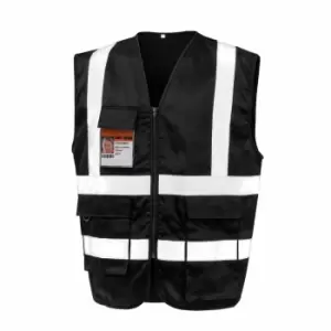 Image of SAFE-GUARD by Result Unisex Adult Heavy Duty Security Vest (XL) (Black)
