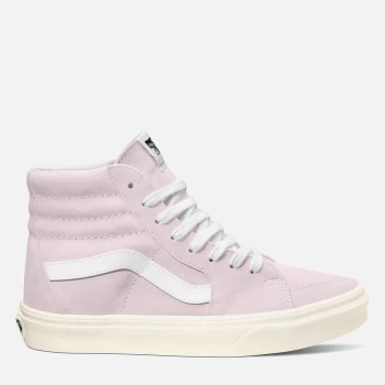 Image of Vans Womens Suede Sk8 Hi-Top Trainers - Orchid Ice/Snow White - UK 3