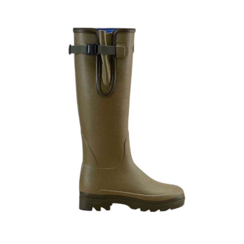 Image of Womens Neoprene Lined Boots Le Chameau Vierzonord Vert Female 36