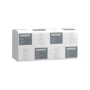 Image of Katrin Plus Hand Towels V-Fold 1-Ply 300 Sheets (Pack of 20) 83114