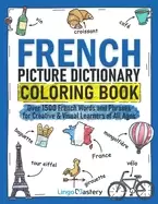 Image of french picture dictionary coloring book over 1500 french words and phrases