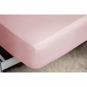 Image of Egyptian Cotton 400 Thread Count Super King Fitted Sheet 15" Blush