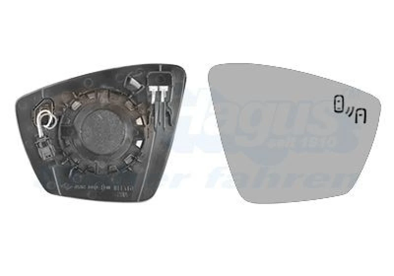 Image of VAN WEZEL Wing mirror glass VAN WEZEL 7643836