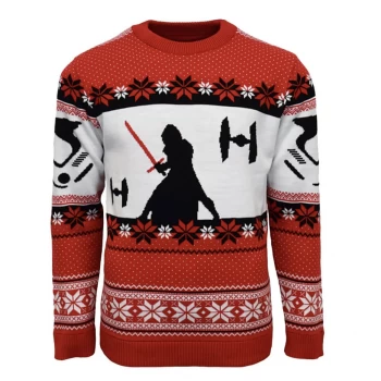 image of Star Wars Kylo Ren Knitted Christmas Jumper - L