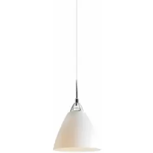 image of Nordlux Read 14cm Dome Pendant Ceiling Light White Glass, E14