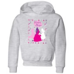 Image of Disney Princess Silhouettes Kids Christmas Hoodie - Grey - 11-12 Years