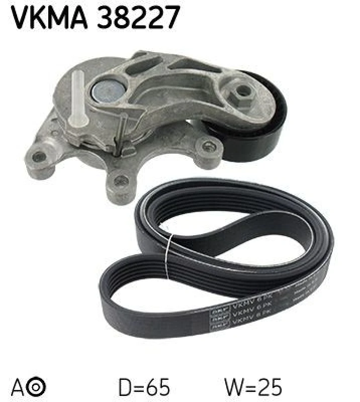 Image of SKF V-Ribbed Belt Set SKF VKMA 38227