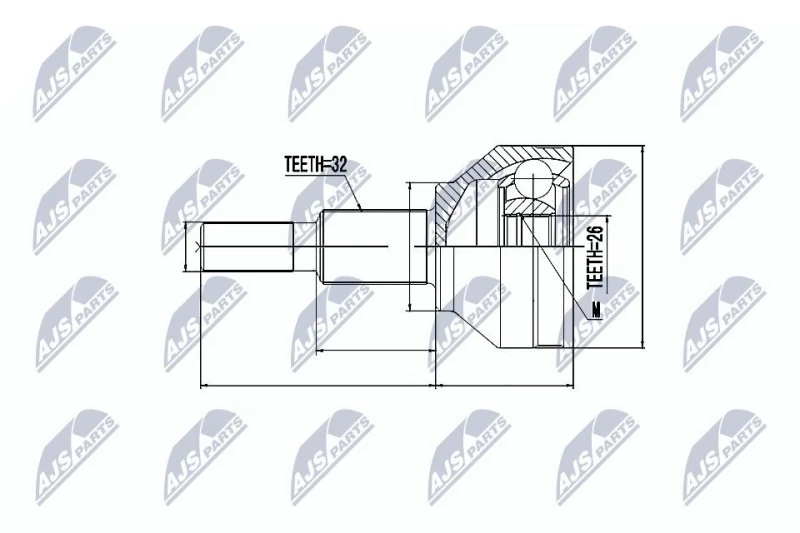 Image of NTY CV joint kit NTY NPZ-FT-054