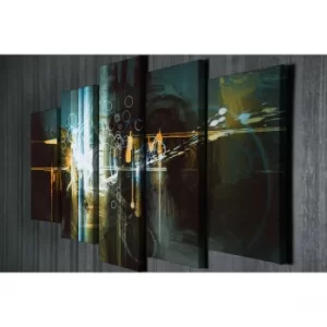 Image of BC027 Multicolor Decorative Canvas Painting (5 Pieces)