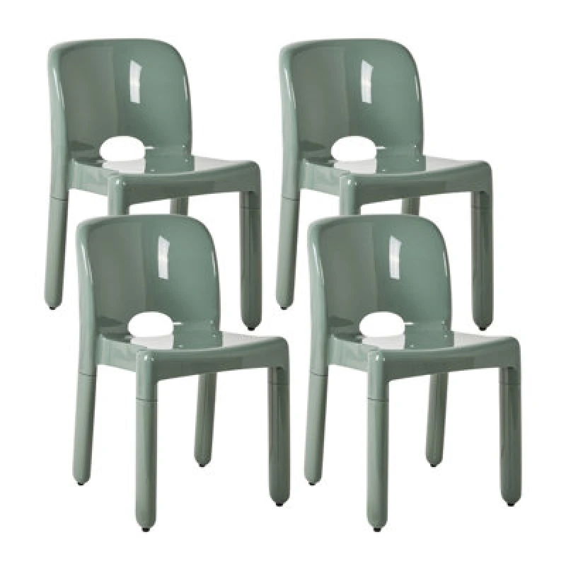 Image of Beliani Set Of 4 Garden Chairs Betim Green